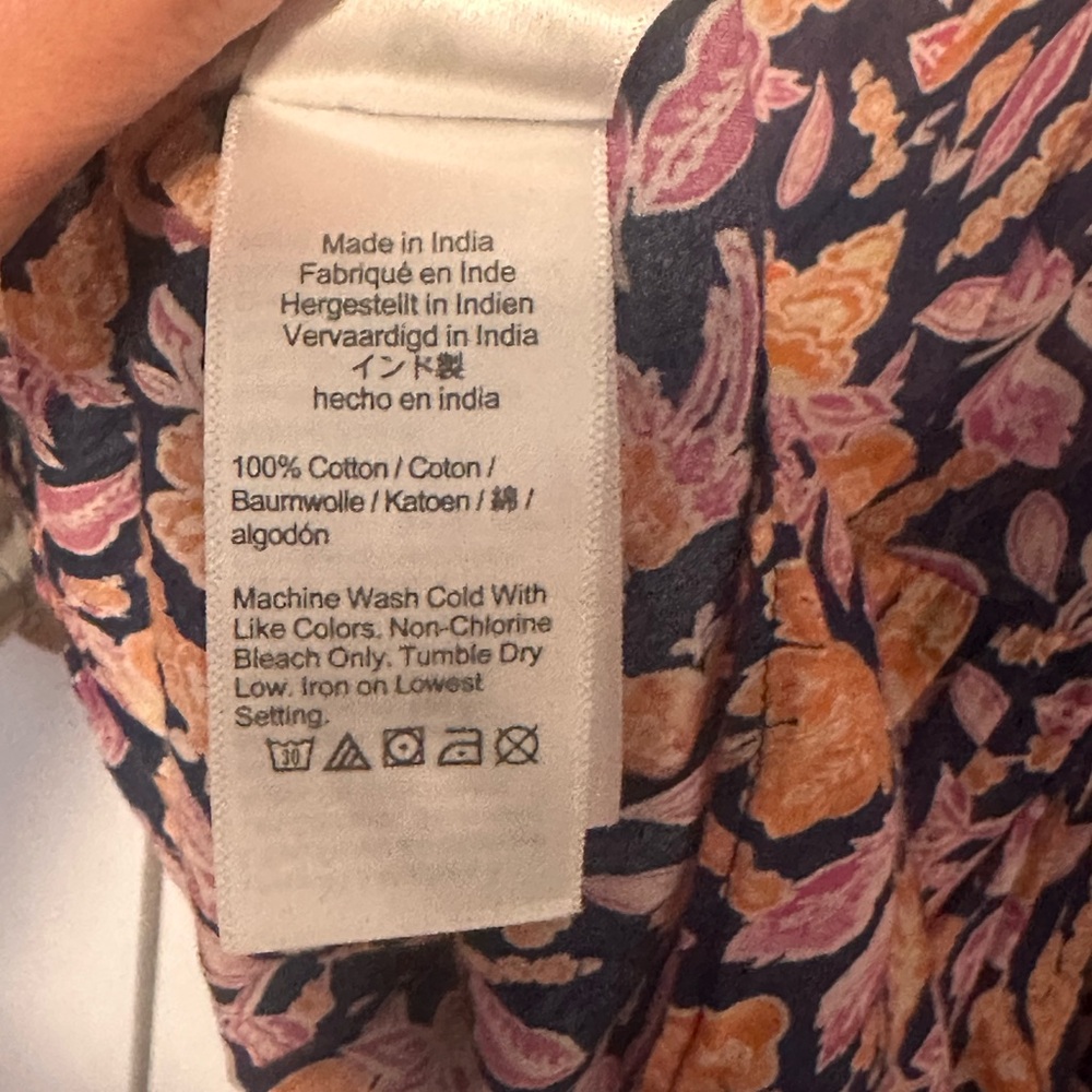 J. Crew Button-Front Cotton Voile Beach Dress in Painted Block Print - Picture 12 of 12